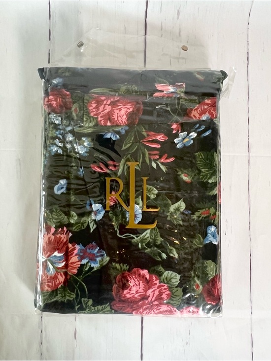 Other - NIP Vintage Ralph Lauren Isadora Cossette Black Floral Tablecloth 60x104 Oblong